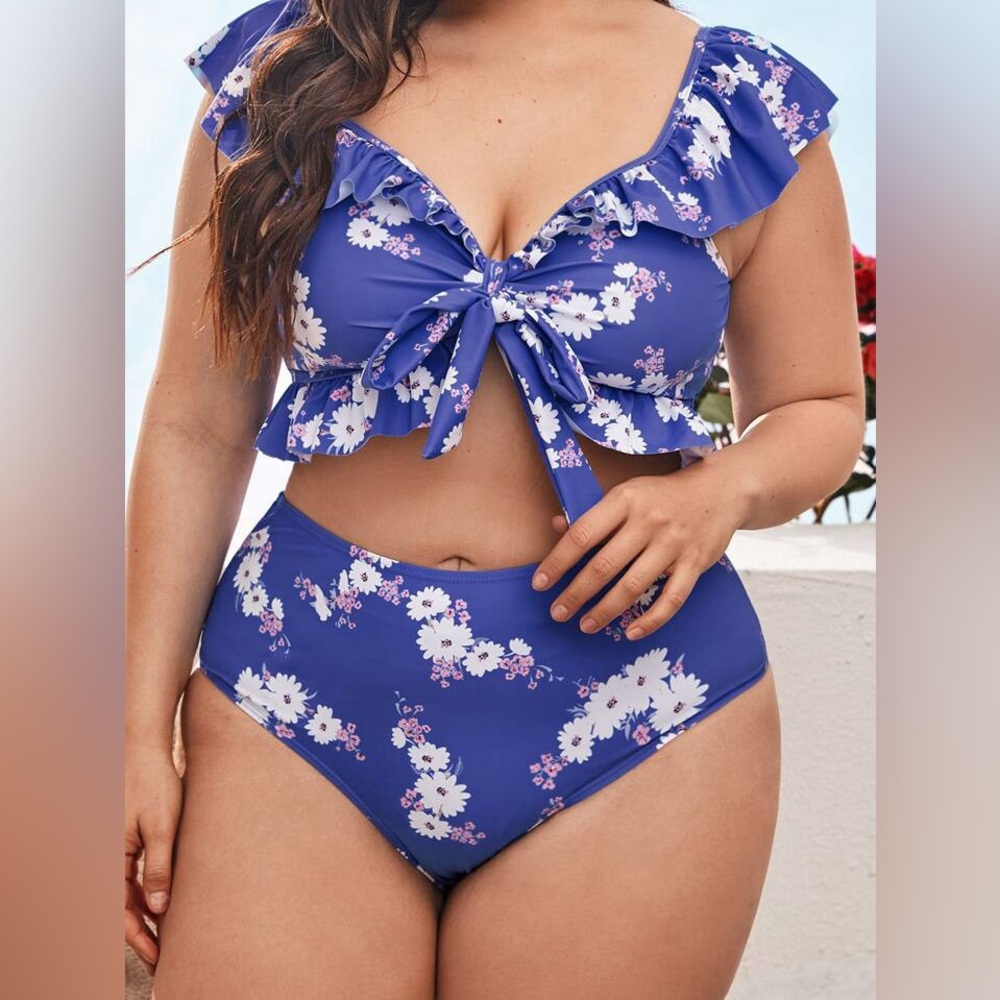 Shein Floral 2 Piece Set - 2XL